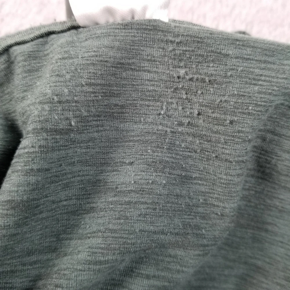 Member's Mark Activewear Top Women Small Green Long Sleeve Funnel Neck Thumbhole